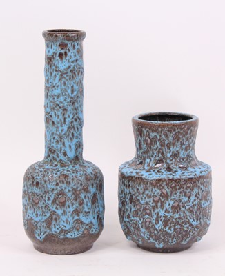 Lot 27 - Two West German pottery vases, each having...