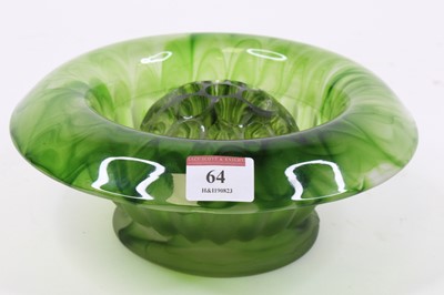 Lot 64 - A 1930s Davidson Green Cloud glass bowl and...
