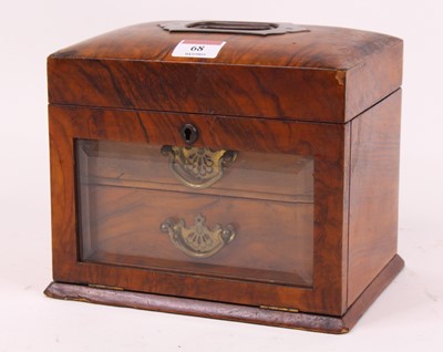 Lot 68 - A Victorian walnut jewellery box, w.22cm