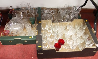 Lot 91 - Three boxes of mixed glassware, to include a...