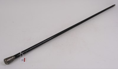 Lot 110 - A Victorian ebonised walking stick, having a...