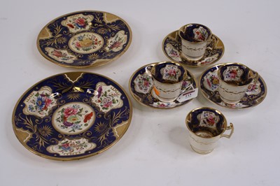 Lot 115 - A 19th century part coffee service, decorated...