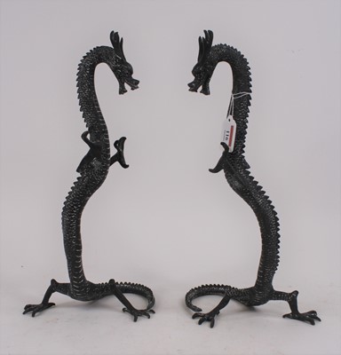 Lot 116 - A pair of modern Chinese metal models of...
