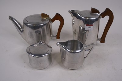 Lot 123 - A piqueware four-piece tea and coffee service,...