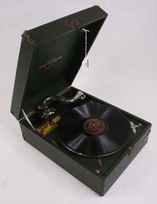 Lot 127 - A vintage Columbia portable gramophone, 39cm