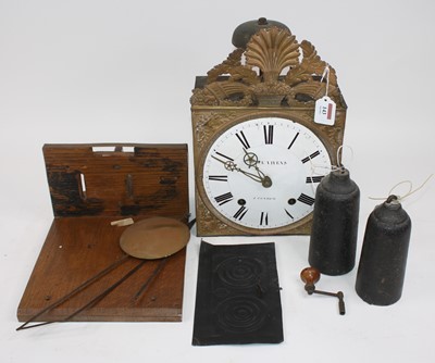 Lot 143 - A 19th century French comtoise clock, the...