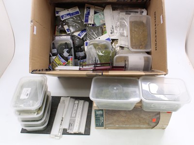 Lot 264 - A large box of scenic material mainly grasses...