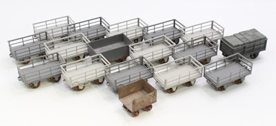 Lot 266 - Seventeen 32mm narrow gauge wagons, complete...