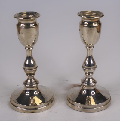 Lot 255 - A pair of continental silver table...