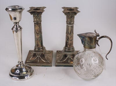 Lot 266 - A pair of neo-classical style silver plated...