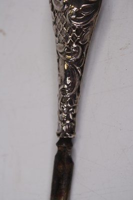 Lot 270 - An Edwardian silver-clad gent's clothes brush...