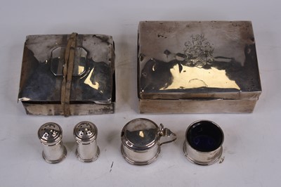 Lot 273 - A George V silver clad table cigarette box of...