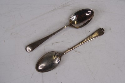 Lot 275 - A cased set of six silver teaspoons in the Old...