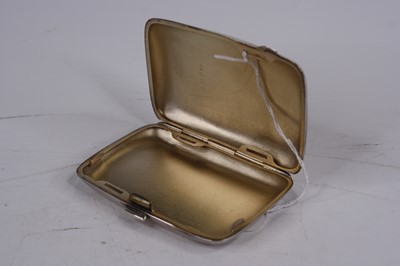 Lot 285 - A George V silver cigarette case of typical...