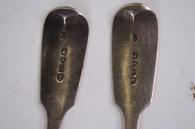 Lot 286 - A pair of George III silver tablespoons in the...