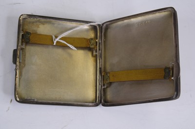 Lot 288 - A George V silver cigarette case of typical...