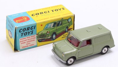 Lot 1221 - Corgi Toys No. 450 Austin Mini Van comprising...