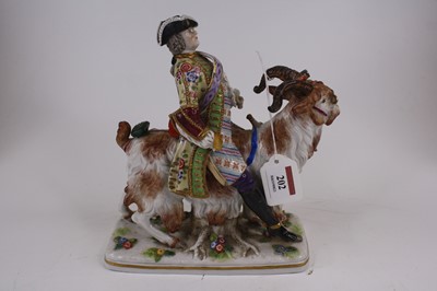 Lot 202 - A 19th century German porcelain model of Count...