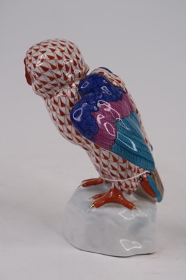 Lot 209 - A Herend porcelain model of an owl, height 12cm