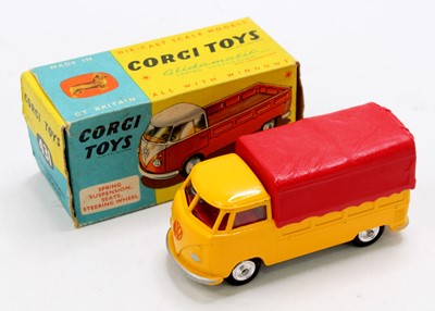 Lot 1315 - Corgi Toys No. 431 Volkswagen pick-up, yellow...