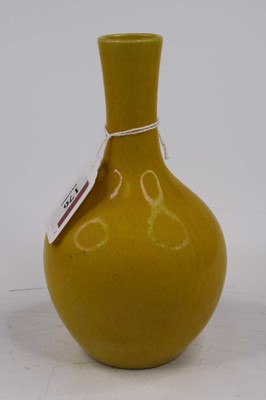 Lot 176 - A Chinese yellow glazed bottle vase, height 16....