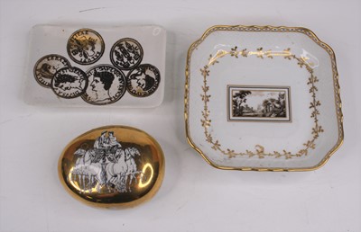 Lot 183 - A Fornasetti Roman Coins porcelain pin tray,...