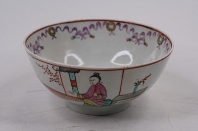 Lot 188 - An 18th century Lowestoft porcelain slop bowl,...