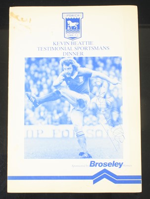 Lot 401 - A Kevin Beattie Testimonial Sportsmans Dinner...