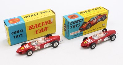 Lot 1348 - Corgi Toy No. 154 Ferrari F1 racing car pair,...