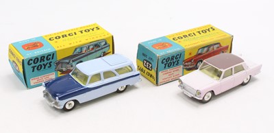 Lot 1347 - Corgi Toys boxed saloon group, two examples to...