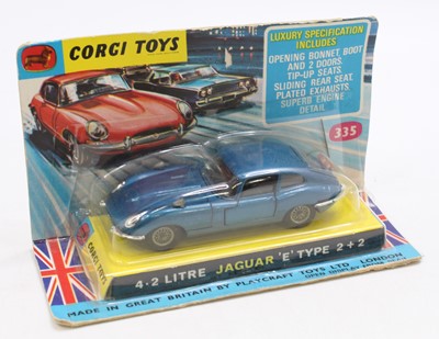 Lot 1268 - Corgi Toys No. 335 4.2L Jaguar E-type 2+2...