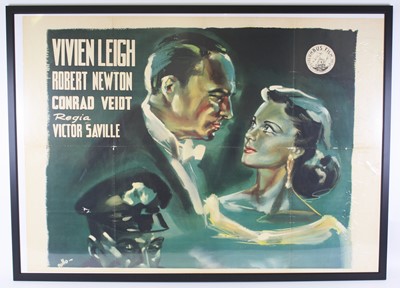 Lot 297 - Dark Journey, 1937, Italian film poster,...