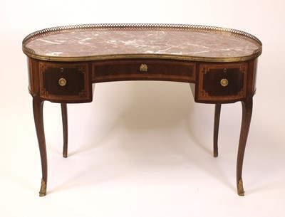 Lot 2520 - An Edwardian mahogany and crossbanded marble...