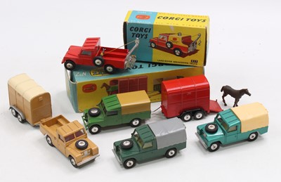 Lot 1357 - Corgi Toys Land Rover group, with examples...