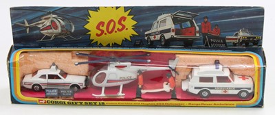 Lot 1380 - Corgi Toys Gift Set 18 "SOS" containing Ford...