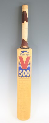 Lot 363 - An AMS England cricket shirt with Tetley...
