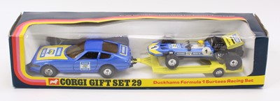 Lot 1382 - Corgi Toys Gift Set 29 Duckhams Formula 1...