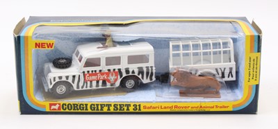 Lot 1398 - Corgi Toys Gift Set 31 Safari Land Rover and...