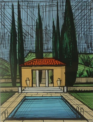 Lot 1260 - Bernard Buffet (1928-1999) - Villa with pool...