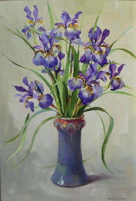 Lot 1303 - Anne Cotterill (1933-2010) - Irises in a Royal...