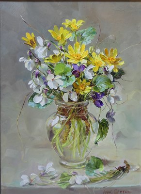 Lot 1310 - Anne Cotterill (1933-2010) - Spring flowers in...