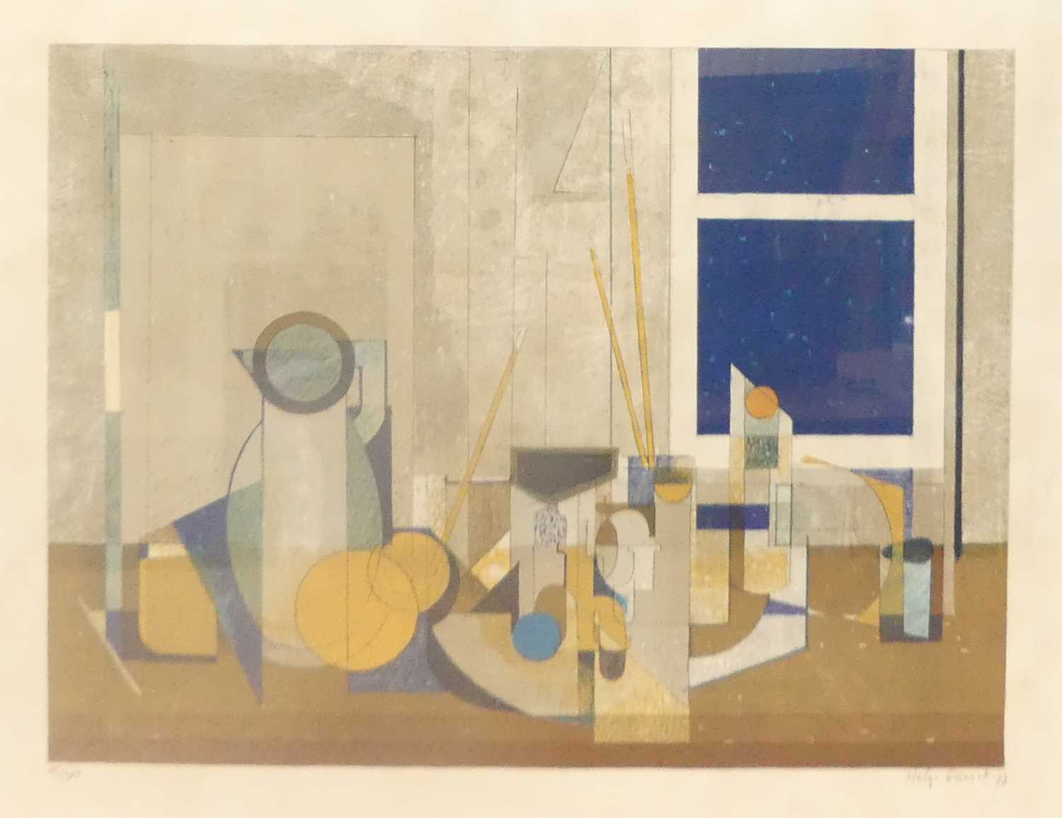 Lot 1319 - Helge Ernst (1916-1991) - Abstract still life,...