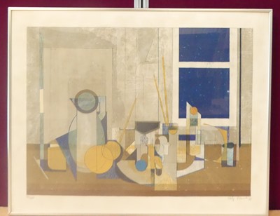 Lot 1319 - Helge Ernst (1916-1991) - Abstract still life,...