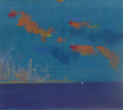 Lot 1253 - Rowell Tyson (b.1926) - Clouds over sea,...