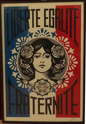 Lot 1330 - Shepard Fairey (b.1970) - Liberte, Egalite,...