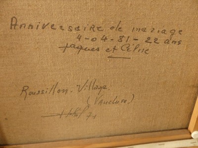 Lot 1321 - Jacques Sokol - Roussillon Village (Vaucluse),...