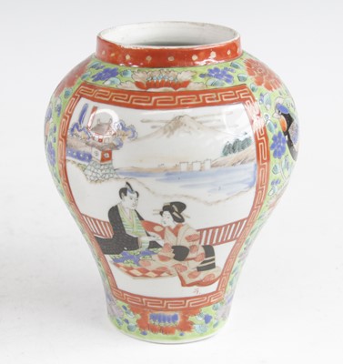Lot 2356 - A Japanese porcelain jar and cover, Meiji...