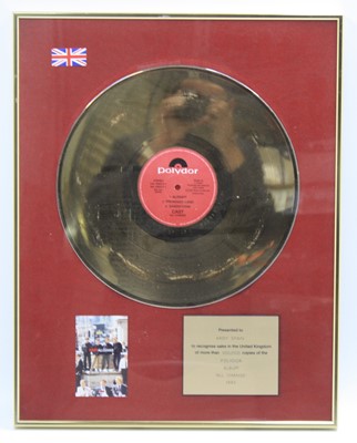 Lot 141 - Cast, a presentation gold disc for the album...