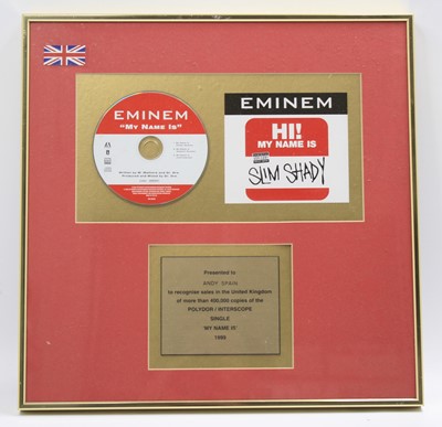 Lot 151 - Eminem, a presentatioin CD for the single Hi!...