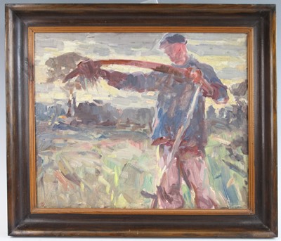 Lot 2415 - Harry Becker (1865-1928) - Swabbing the blade,...